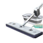 Serpillière plate , balai et seau essoreur