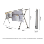 Séchoir à linge pliable en acier inoxydable