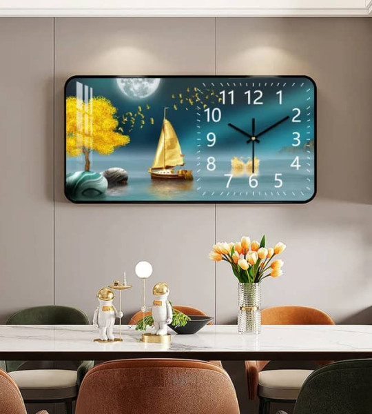 Horloge murale décorative rectangulaire